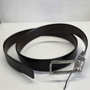 Reversible textured/safiano  Leather Belt